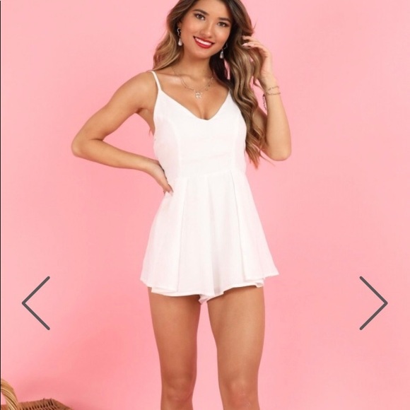 showpo white playsuit
